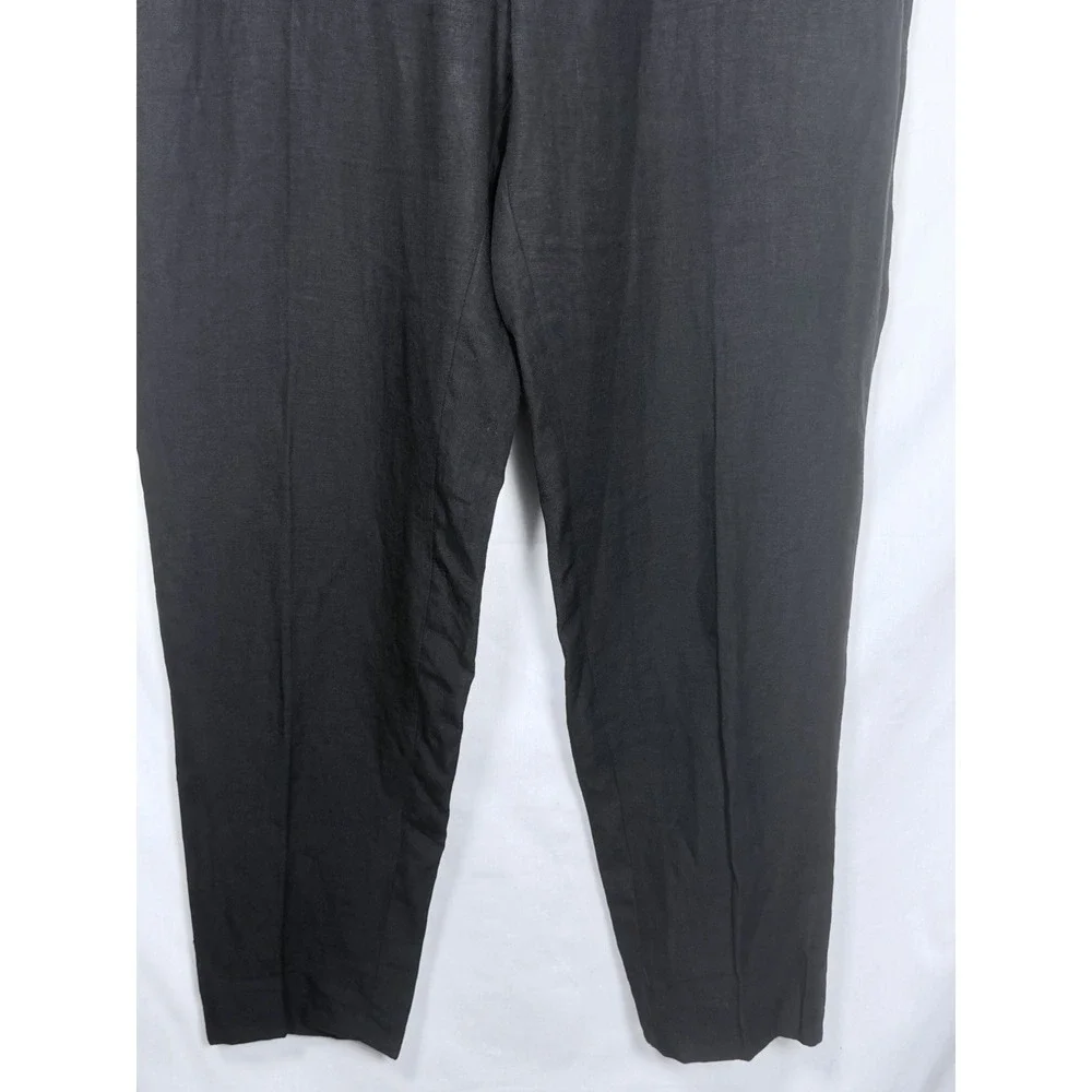 COS Men's 100% Linen Tapered Trouser Pants Black Minimalist Quiet Luxury 38R